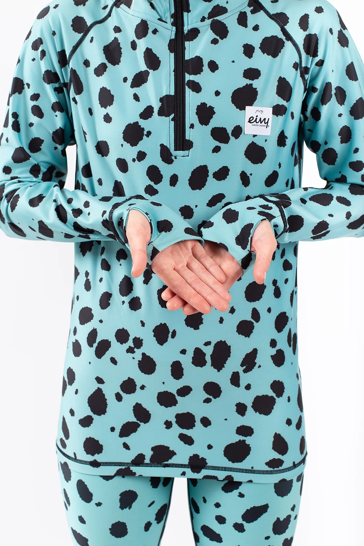 Icecold Zip Hood Top - Turquoise Cheetah | XXL