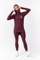 Underställ | Icecold Hood Rib Top - Wine