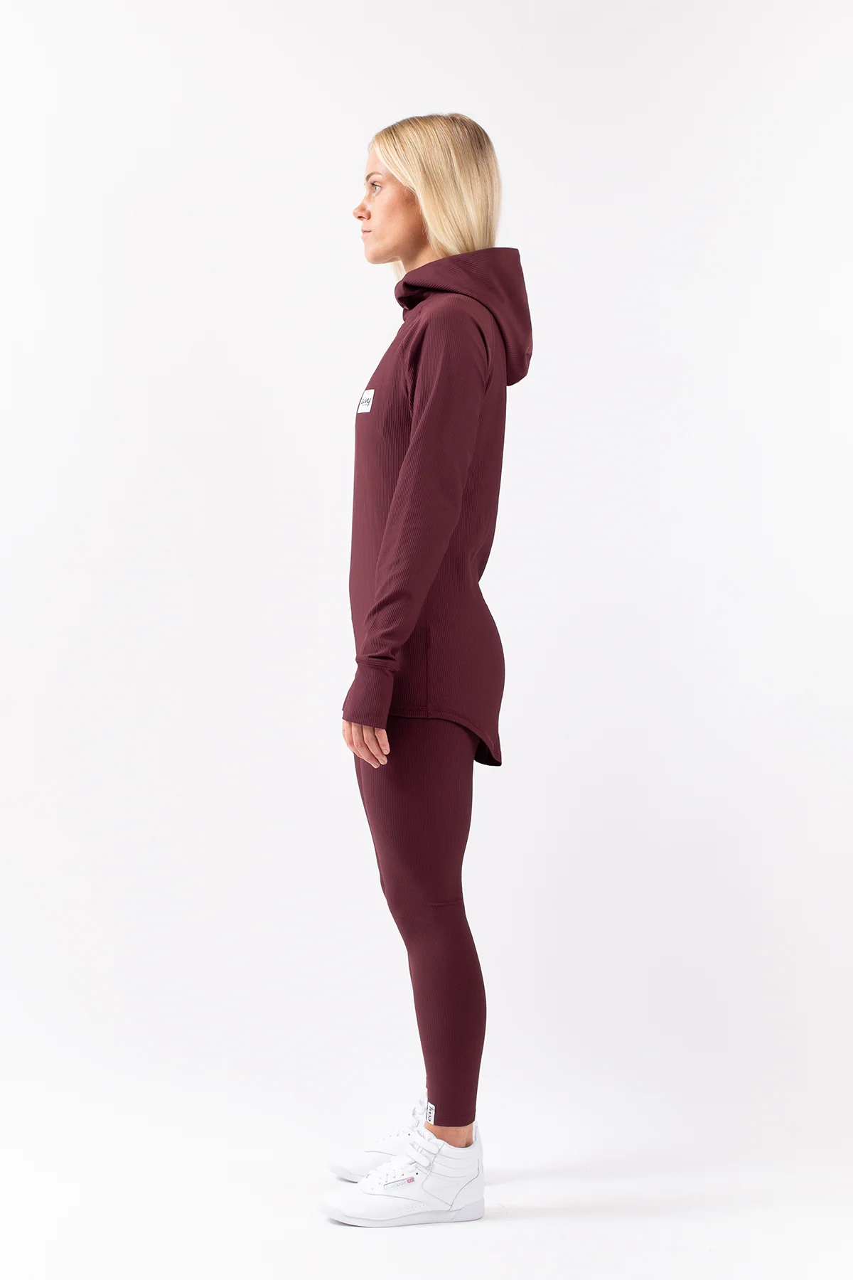 Icecold Hood Rib Top - Wine | M