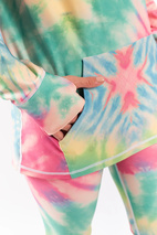 Boyfriends Fit Hoodie Top - Tie-dye | S