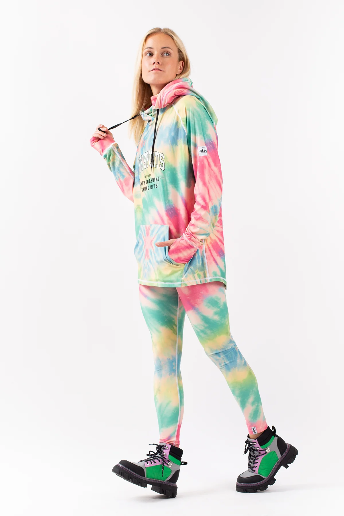 Boyfriends Fit Hoodie Top - Tie-dye | M