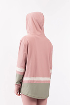 Loose Fit Hoodie Rib Top - Faded Blocks