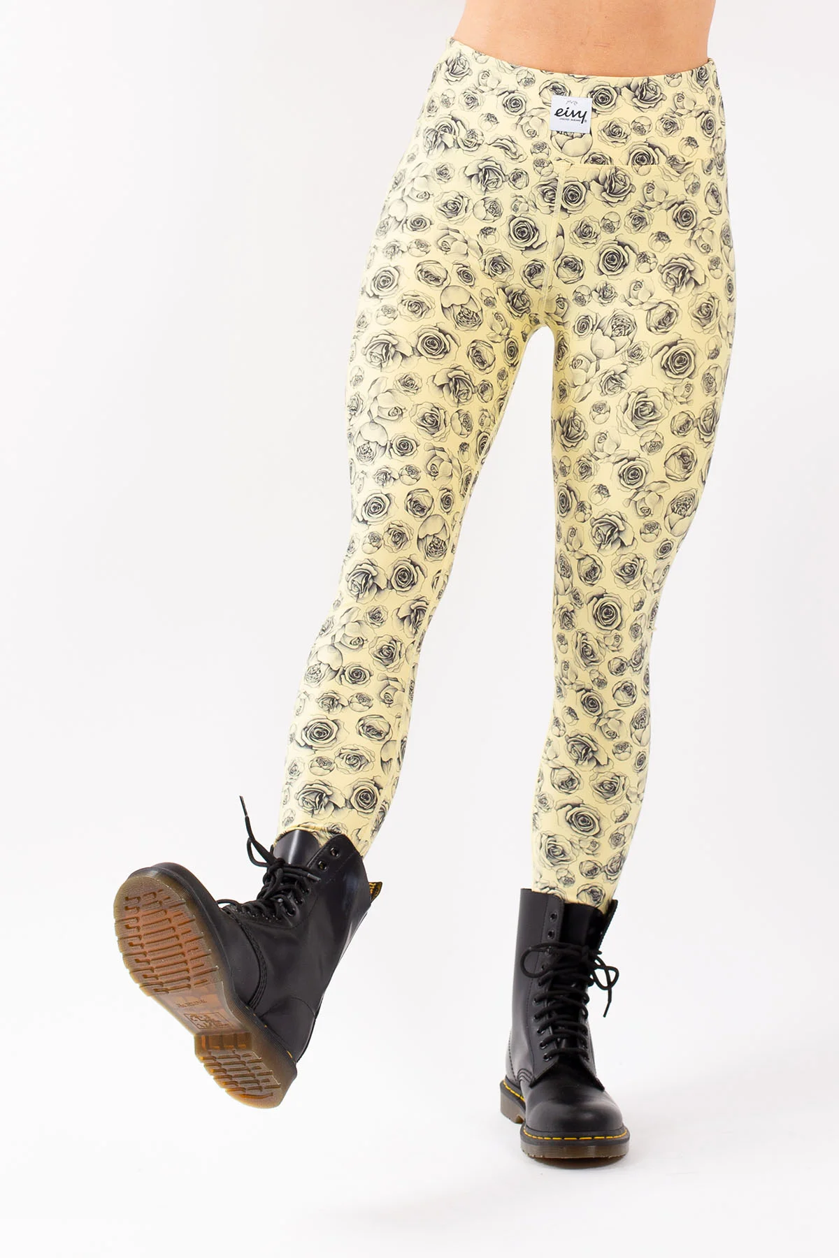 Icecold Tights - Yellow Charcoal Rose | XXL