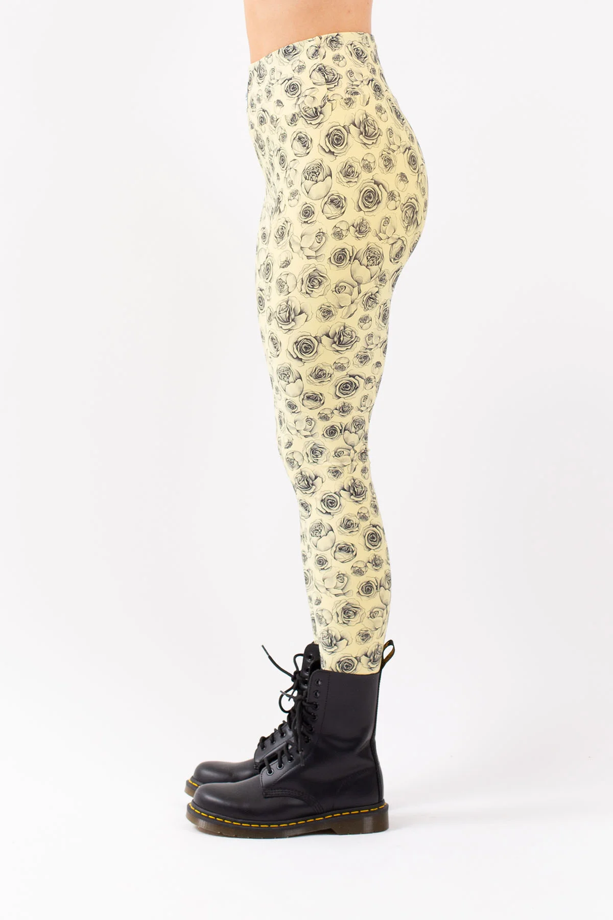 Icecold Tights - Yellow Charcoal Rose | XS
