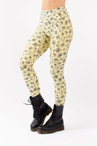 Icecold Tights - Yellow Charcoal Rose