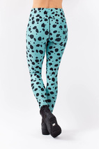 Icecold Tights - Turquoise Cheetah | S