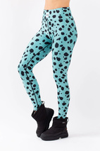 Icecold Tights - Turquoise Cheetah