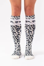 Cheerleader Wool Socks - Snow Leopard