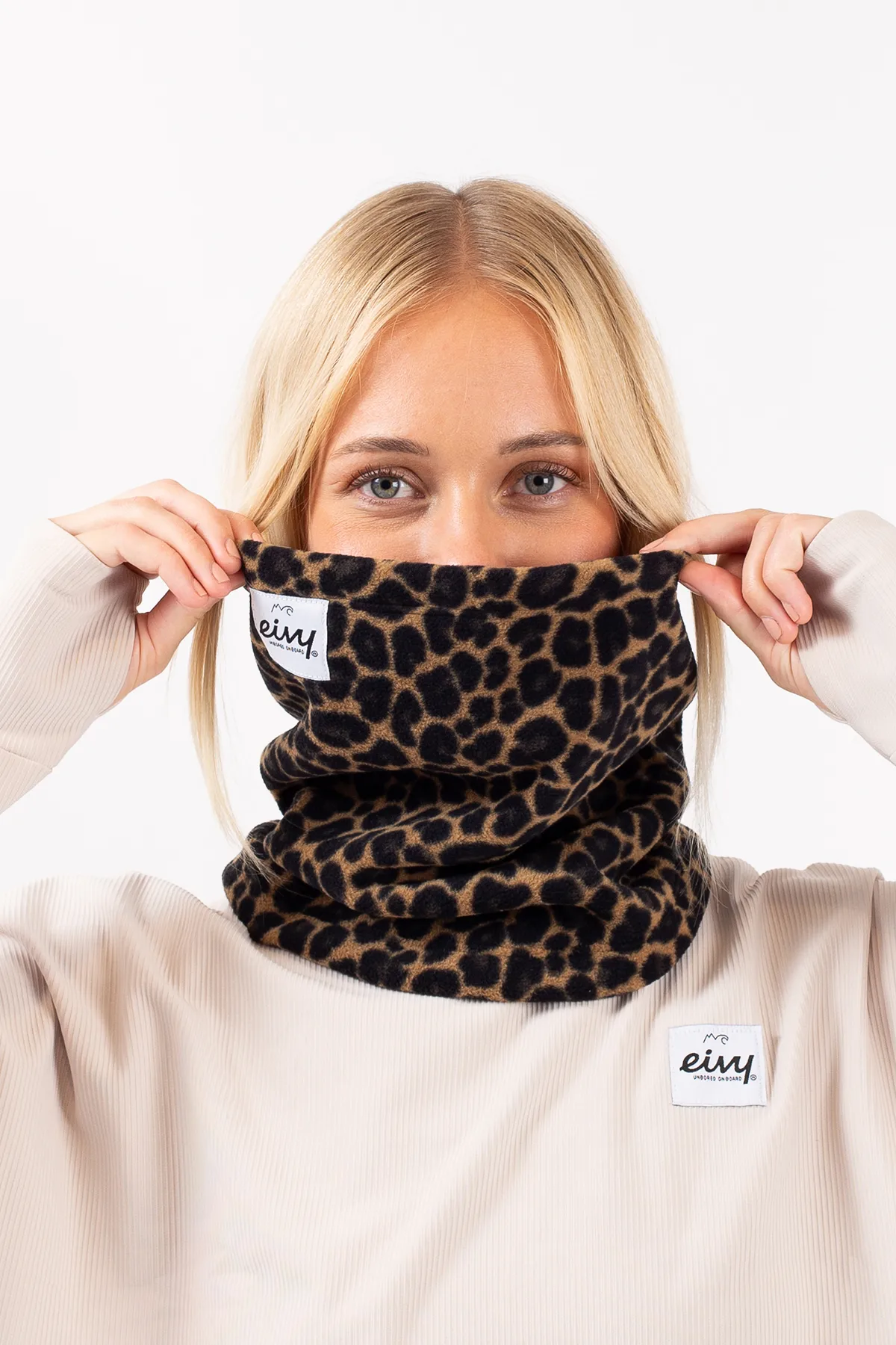 Adjustable Fleece Neckwarmer - Leopard