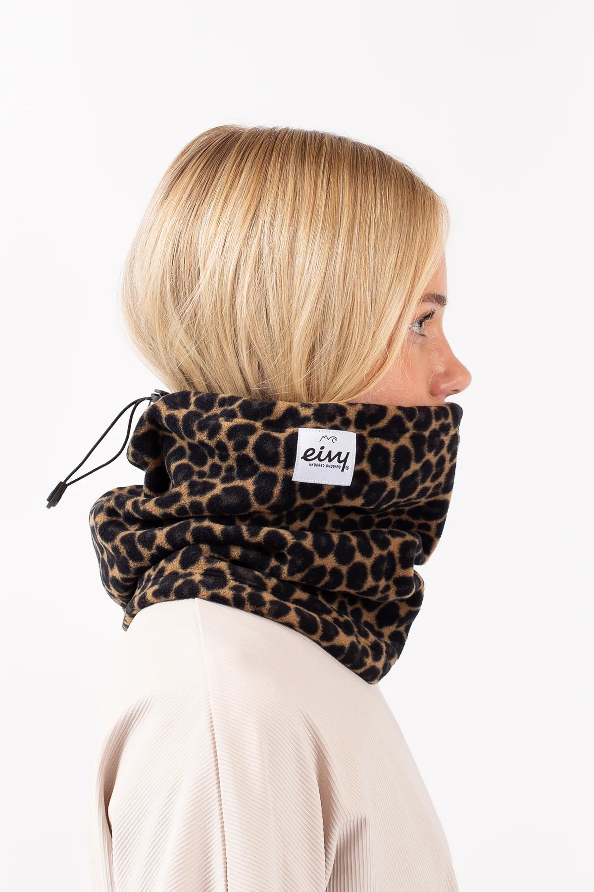 Adjustable Fleece Neckwarmer - Leopard