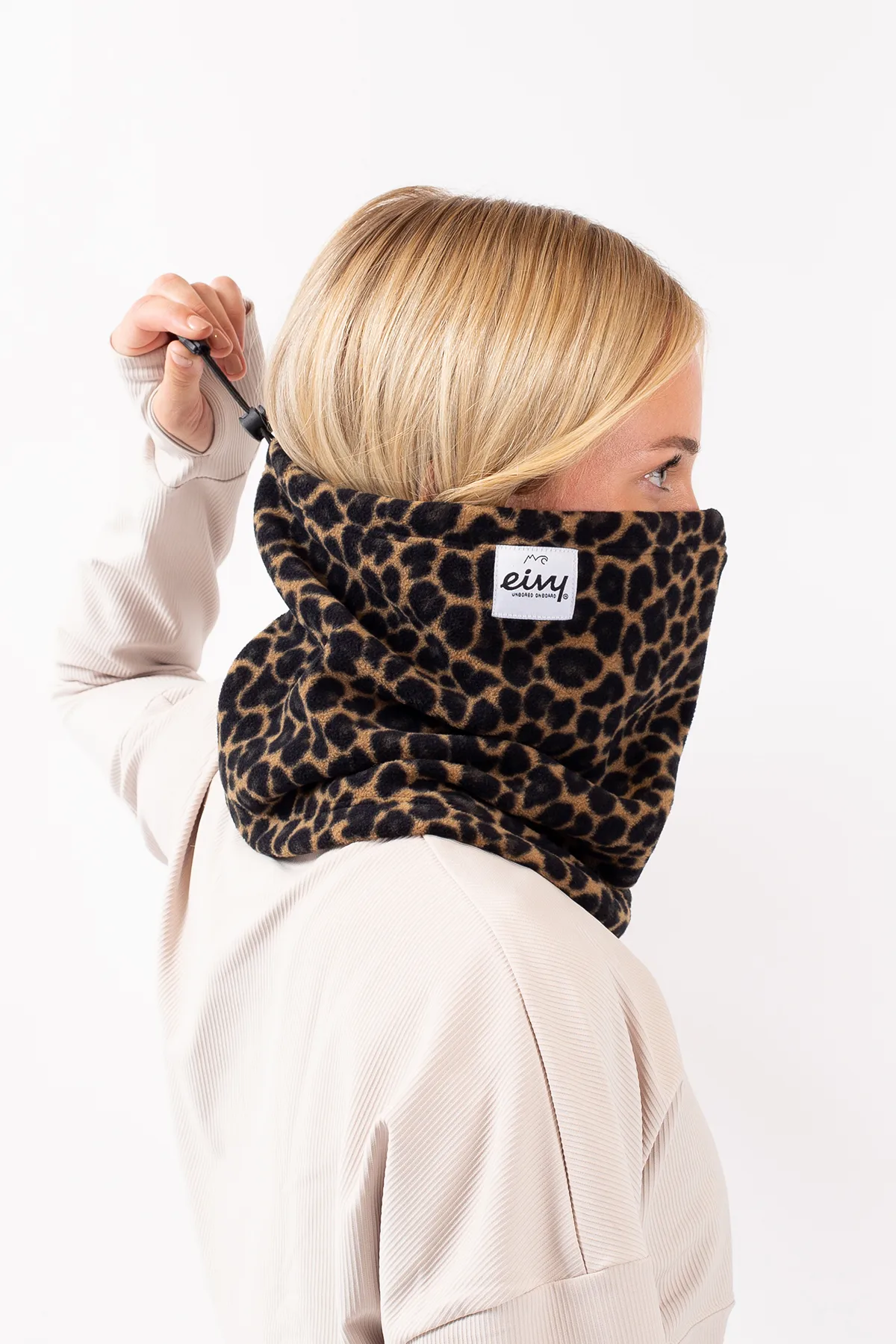 Adjustable Fleece Neckwarmer - Leopard | One Size