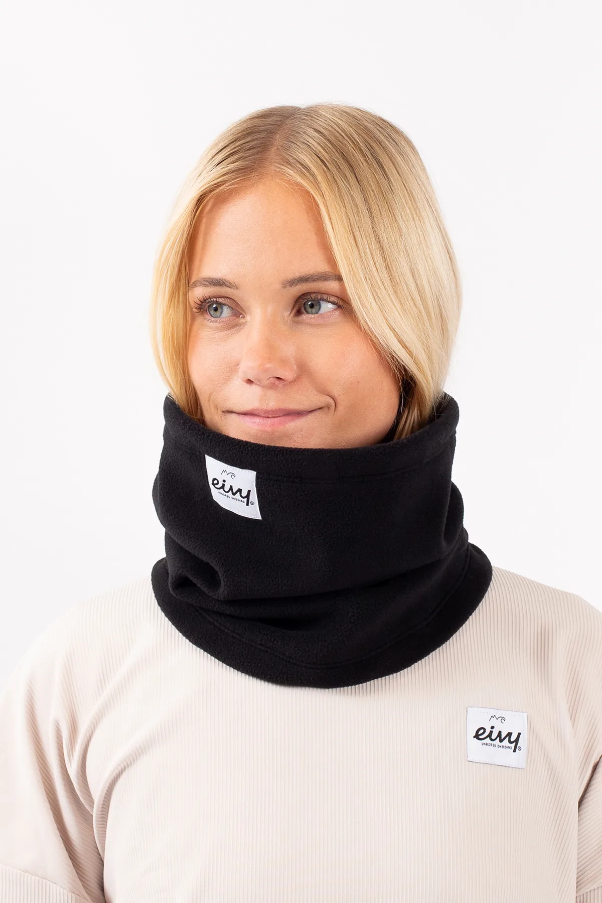 Adjustable Fleece Neckwarmer - Black | One Size