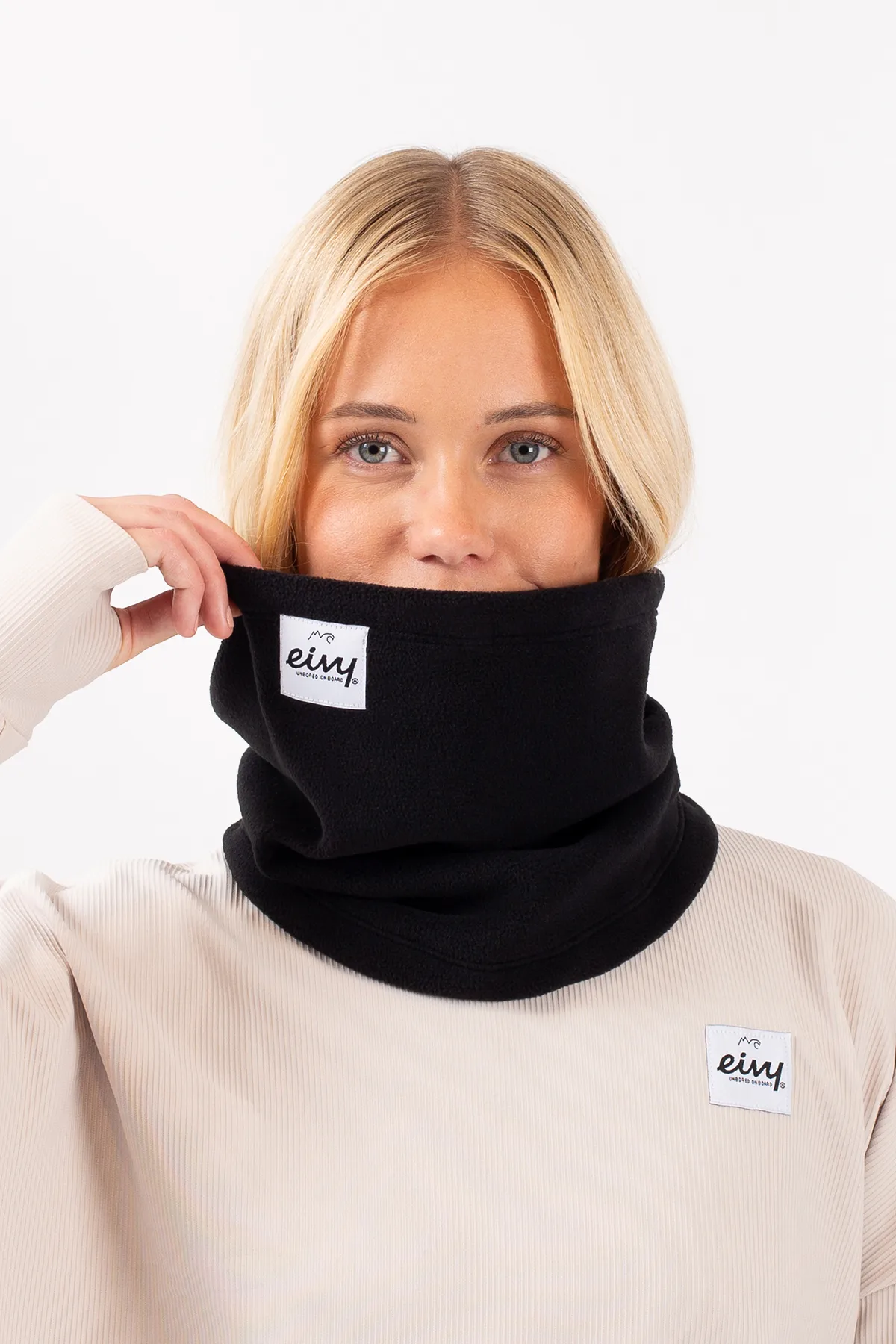 Adjustable Fleece Neckwarmer - Black | One Size