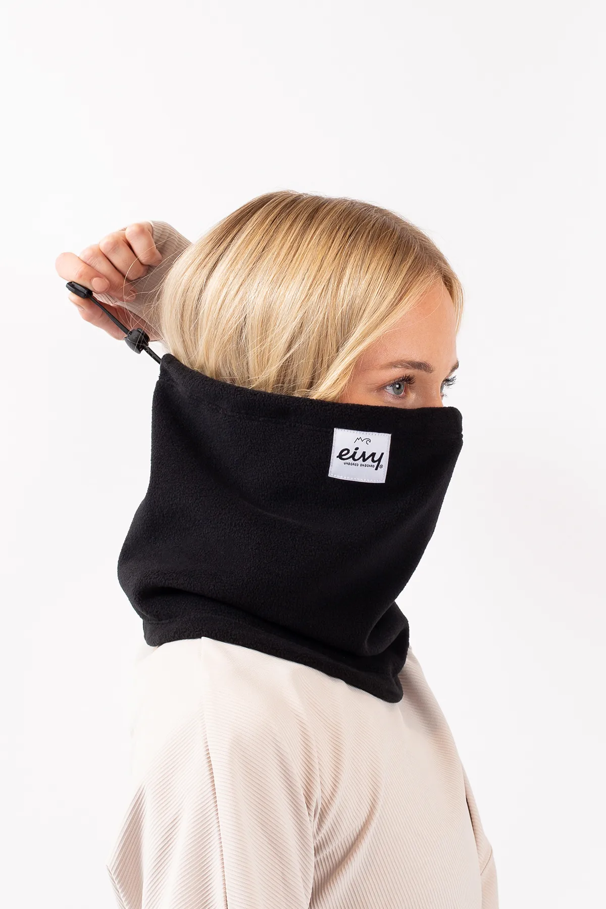 Adjustable Fleece Neckwarmer - Black