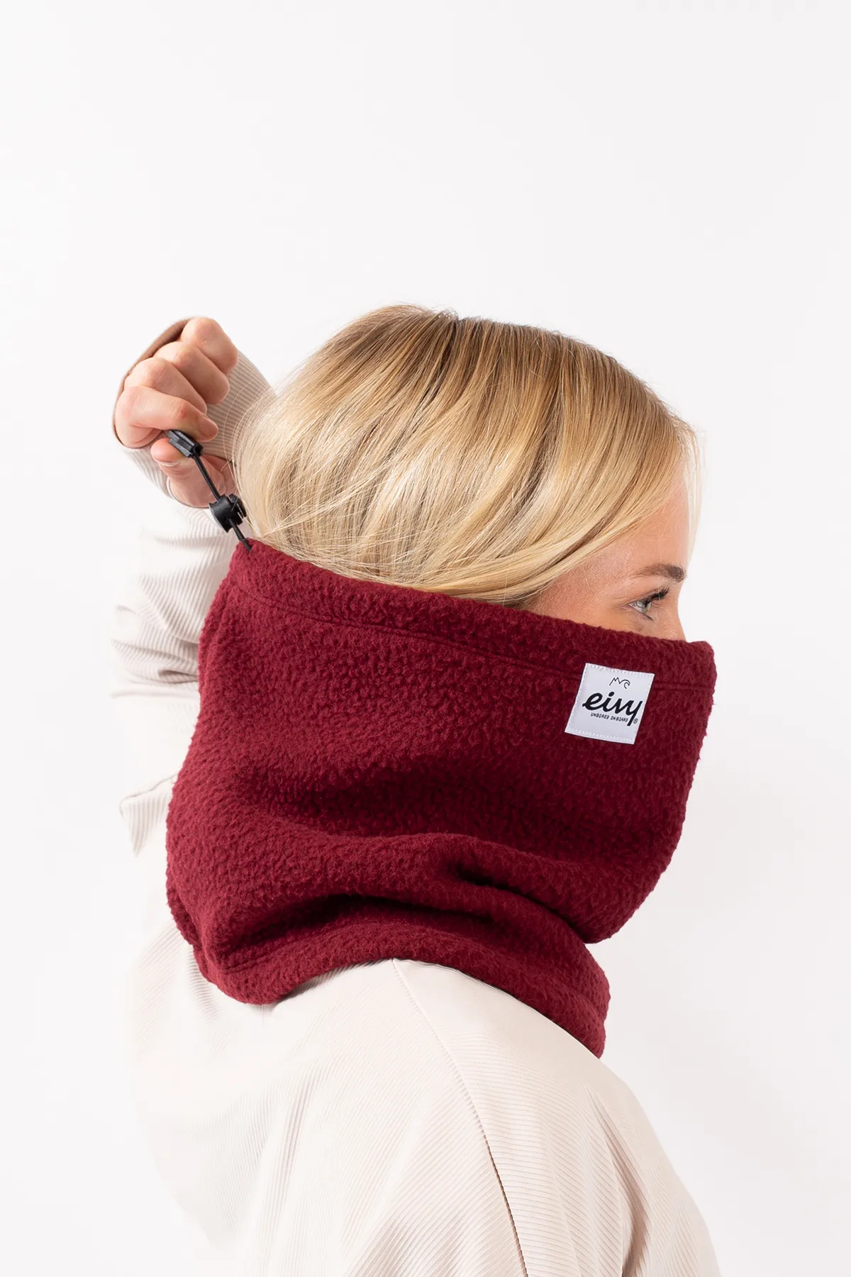 Adjustable Sherpa Neckwarmer - Wine Adjustable Sherpa Neckwarmer - Wine