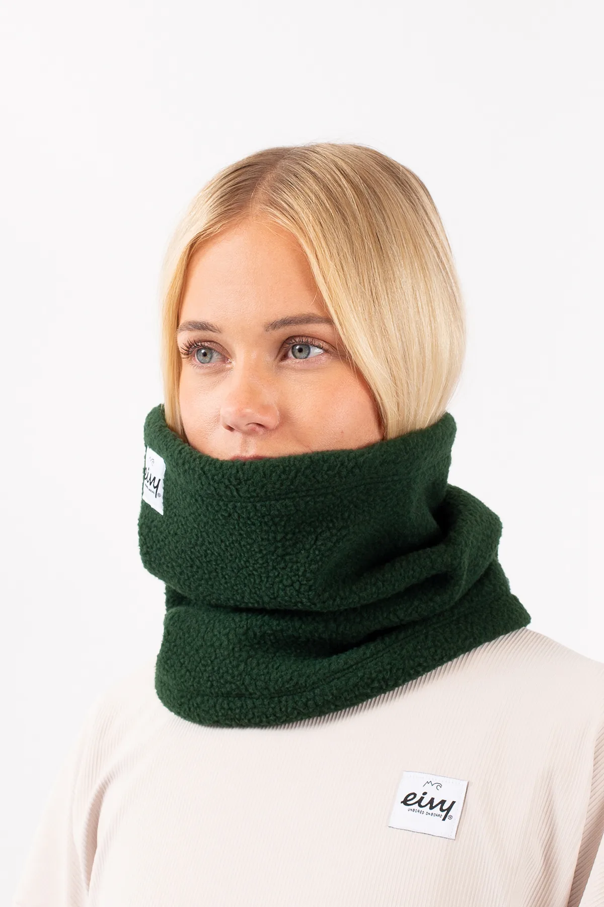 Adjustable Sherpa Neckwarmer - Forest Green | One Size