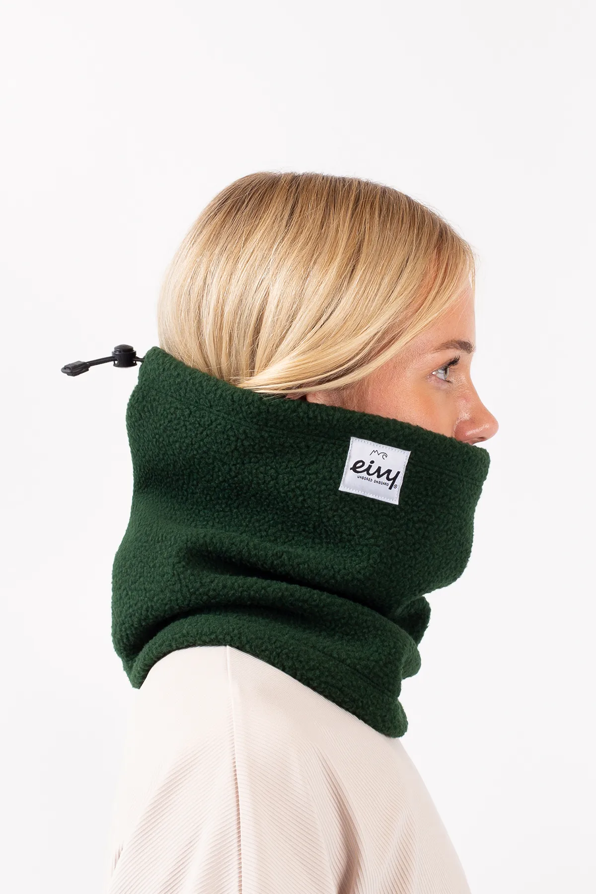 Adjustable Sherpa Neckwarmer - Forest Green