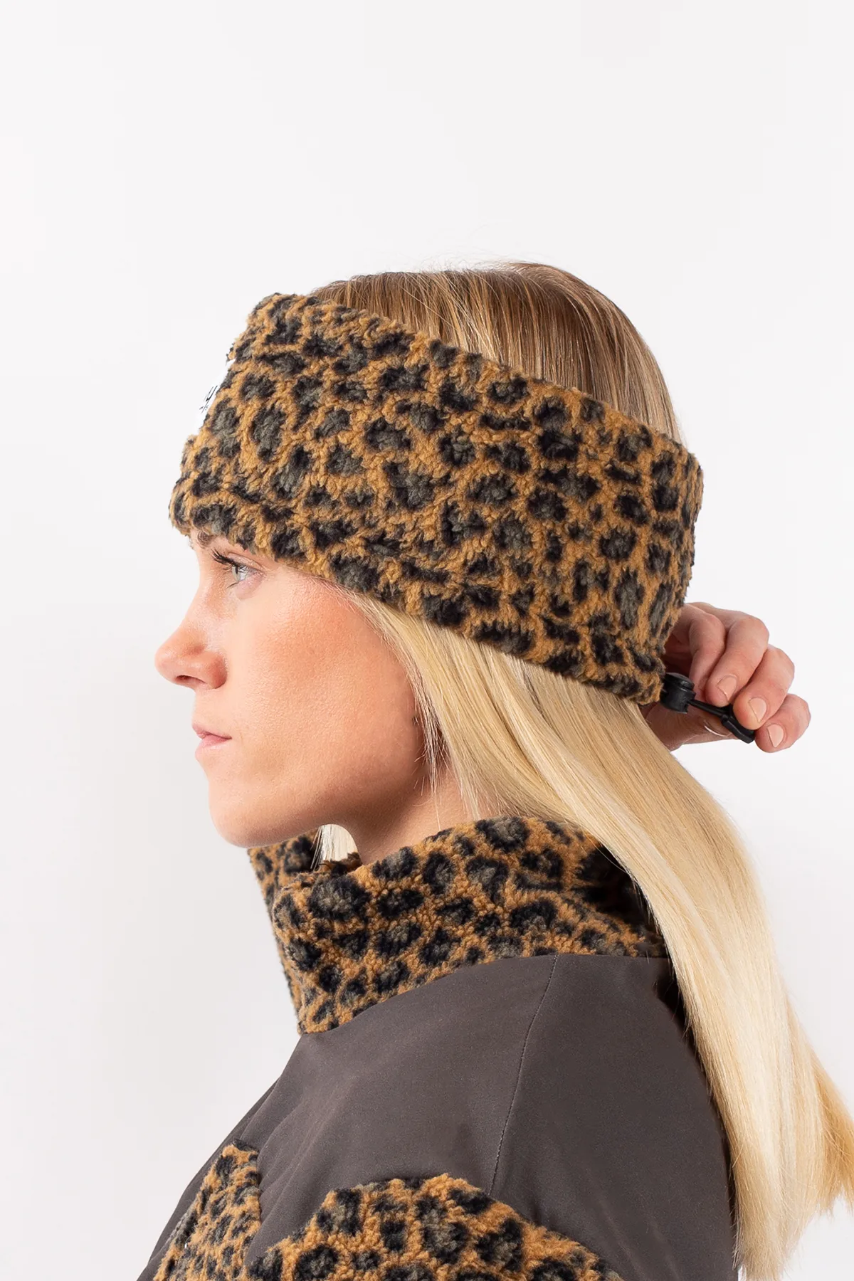 Throwback Sherpa Headband - Leopard