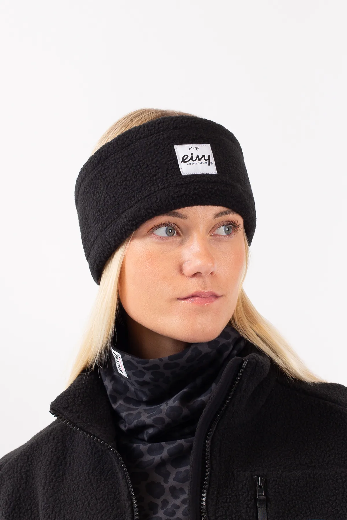 Throwback Sherpa Headband - Black | One Size