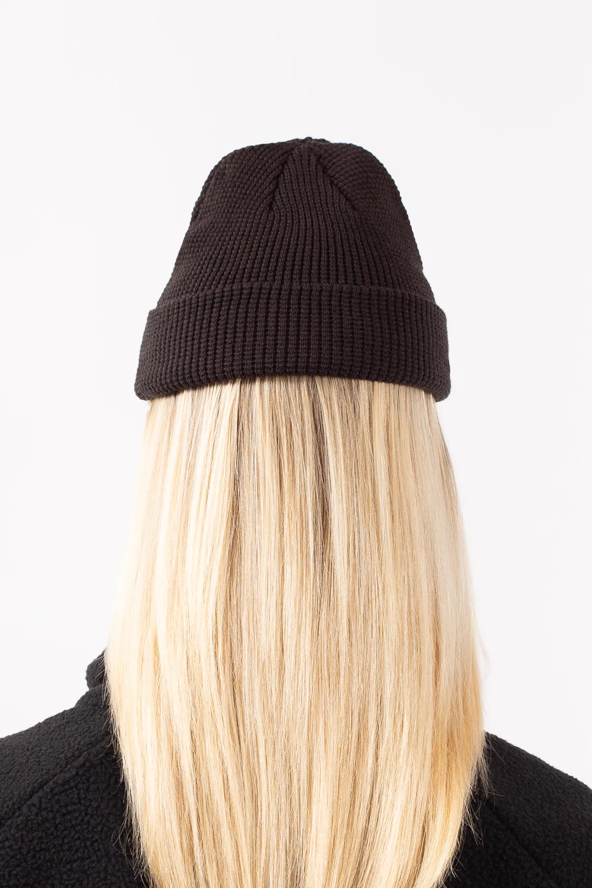 Shorty Waffle Knit Beanie - Black | One Size