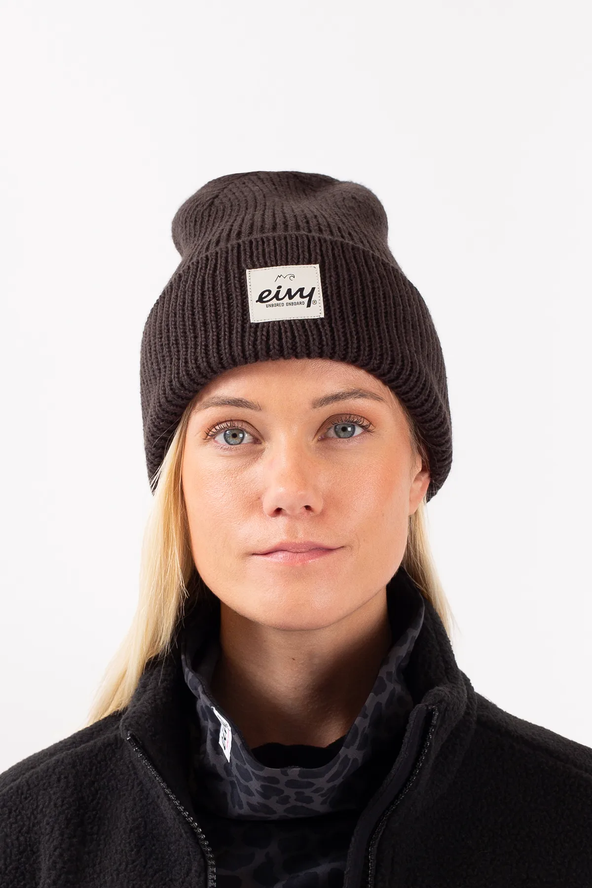Easter Rib Wool Beanie - Black