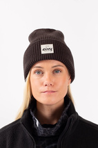 Easter Rib Wool Beanie - Black