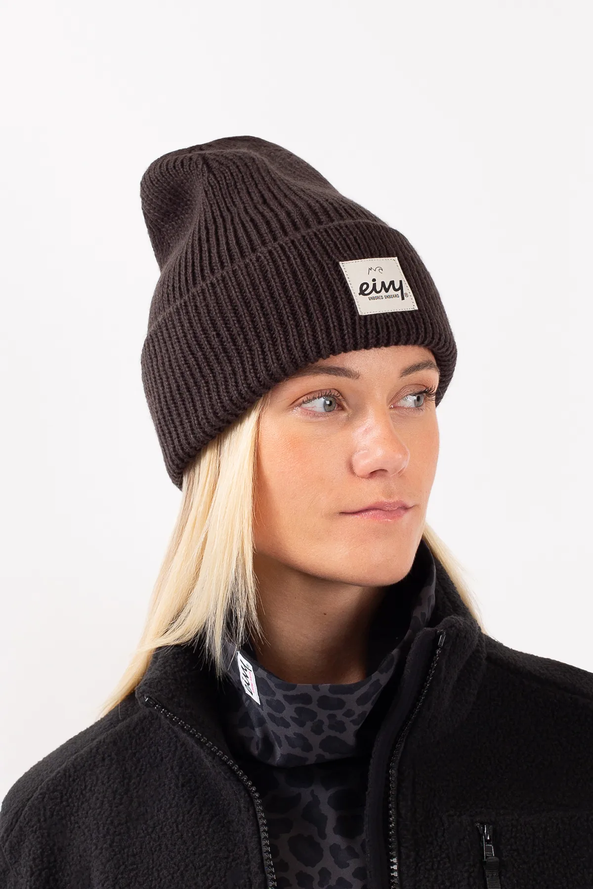 Easter Rib Wool Beanie - Black | One Size