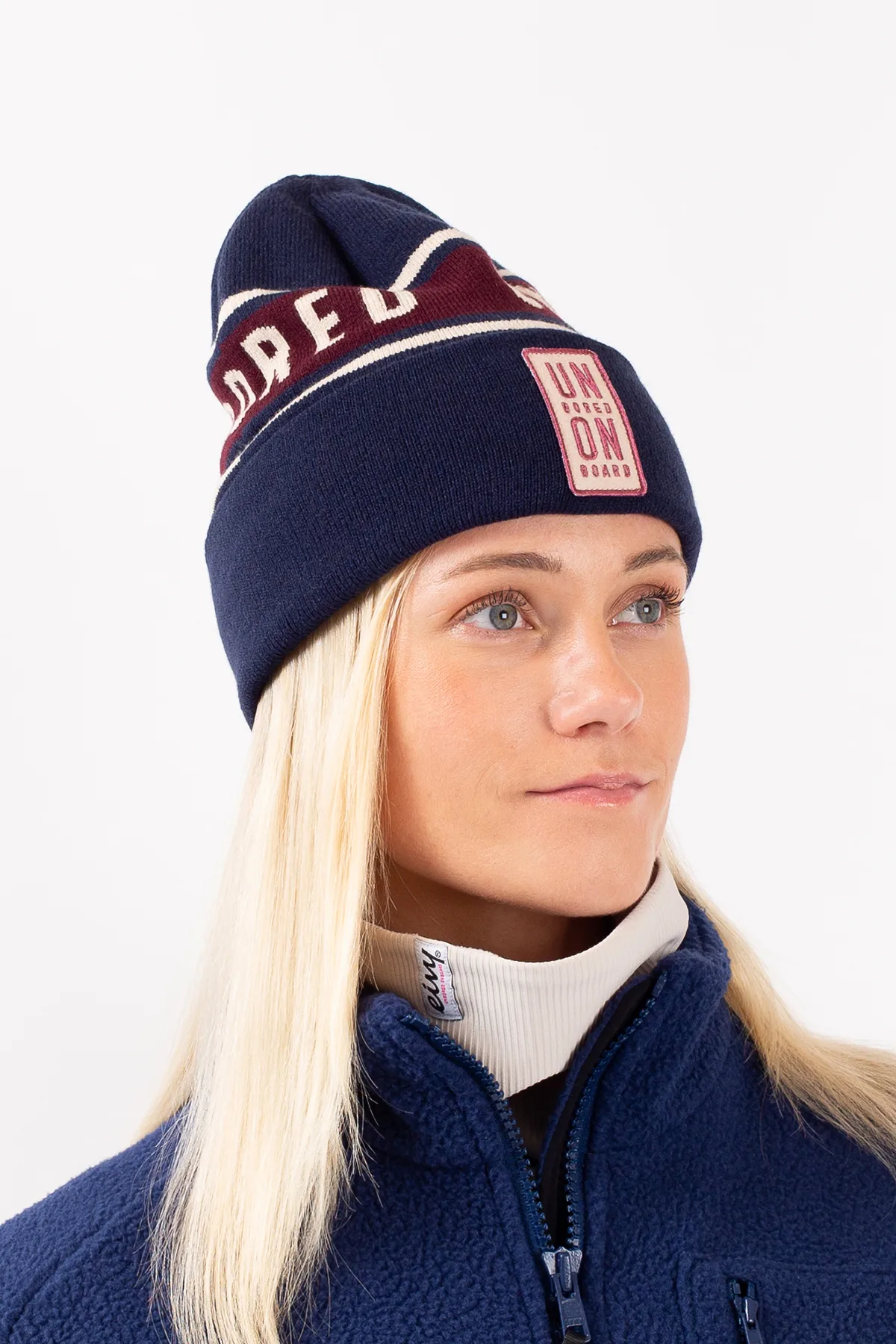 League Beanie - Navy /Wine