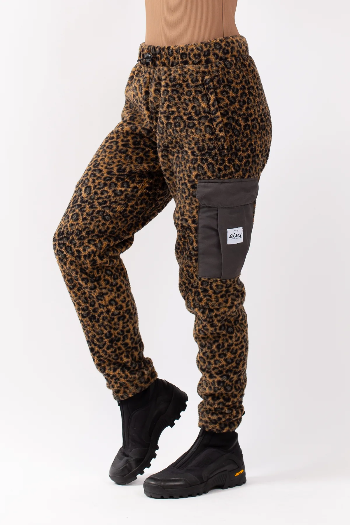 Cargo Sherpa Pants - Leopard | XS