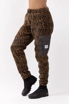 Cargo Sherpa Pants - Leopard