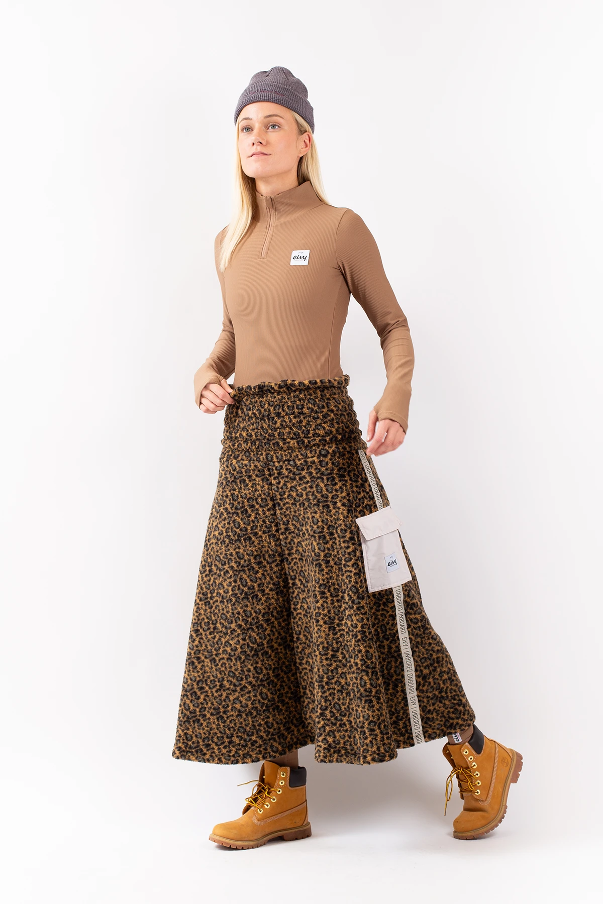 Valley Sherpa Skirt - Leopard | L