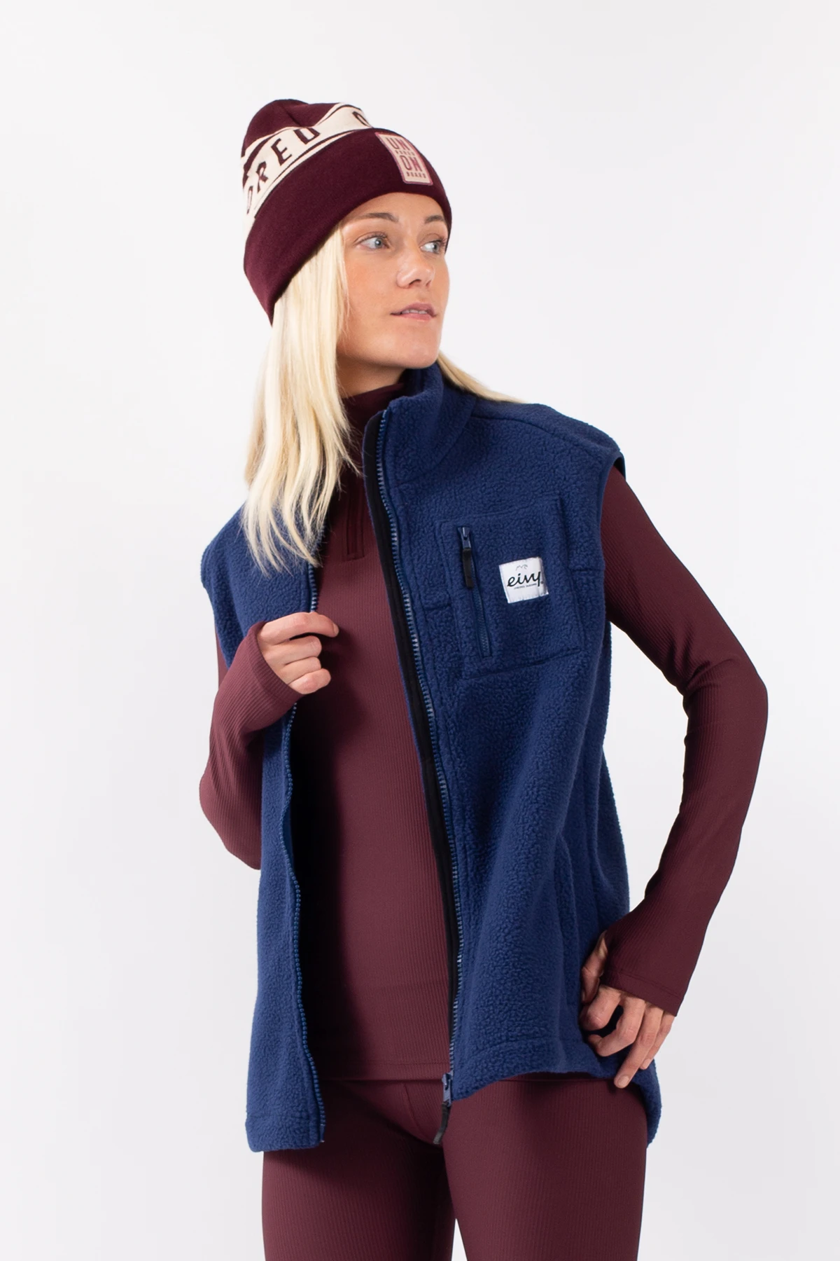 Lumberjackie Sherpa Vest - Navy | XXS