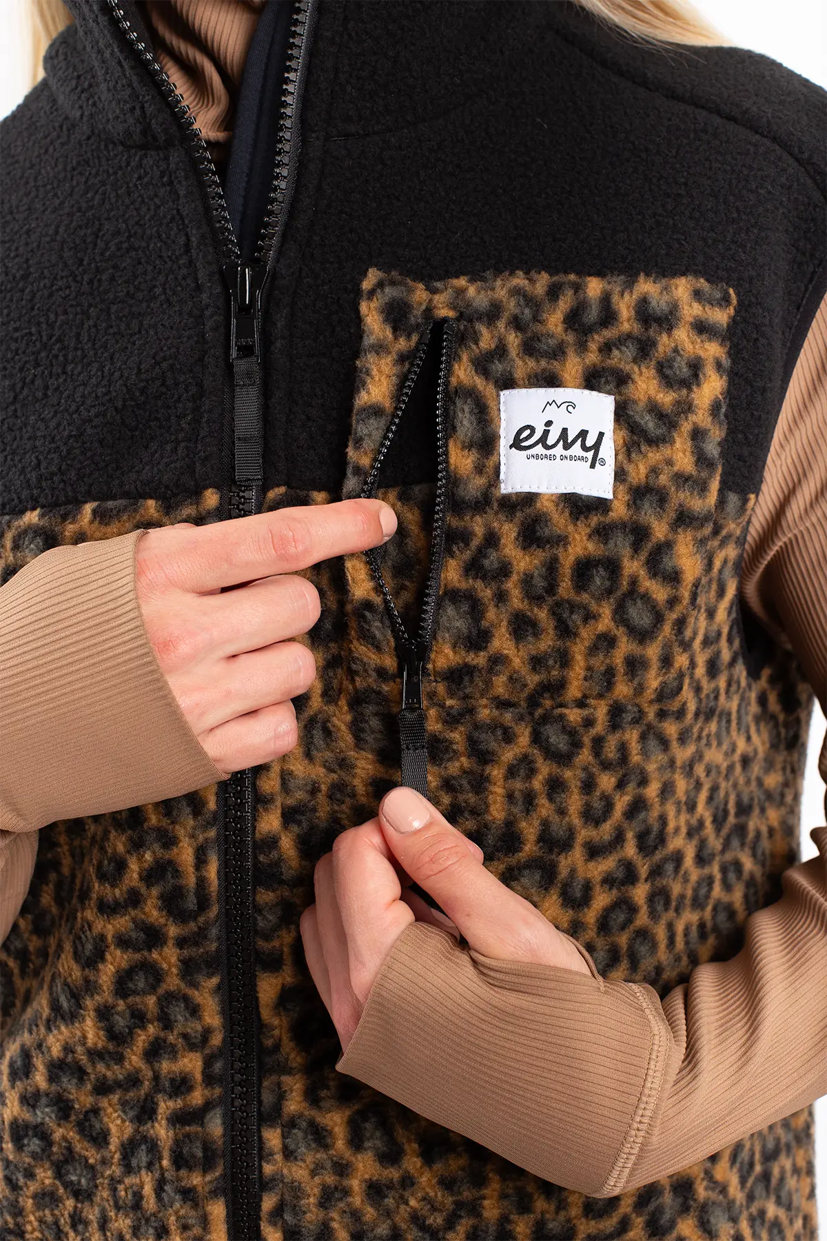 Lumberjackie Sherpa Vest - Leopard