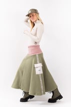 Valley Sherpa Skirt - Faded Blocks | M