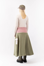 Valley Sherpa Skirt - Faded Blocks