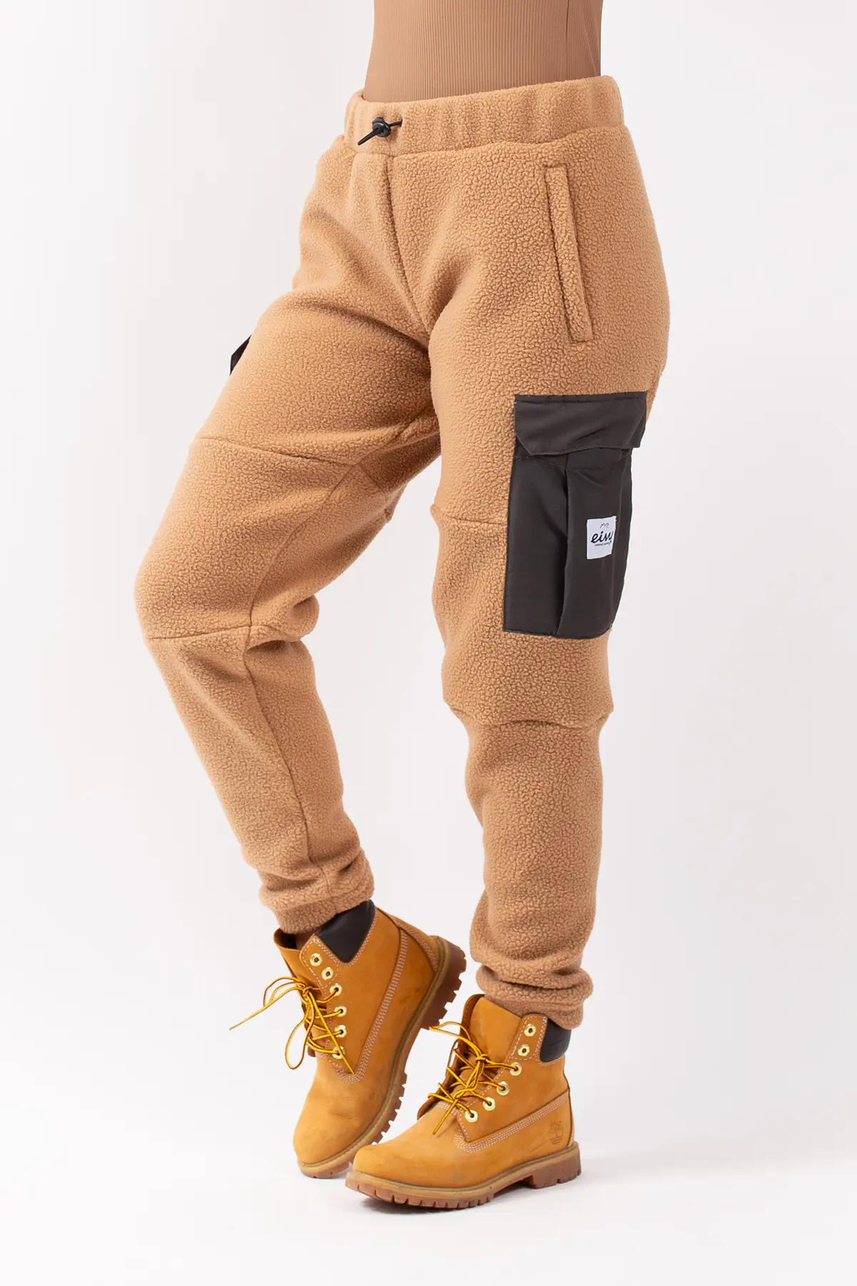 Cargo Sherpa Pants - Faded Coffee