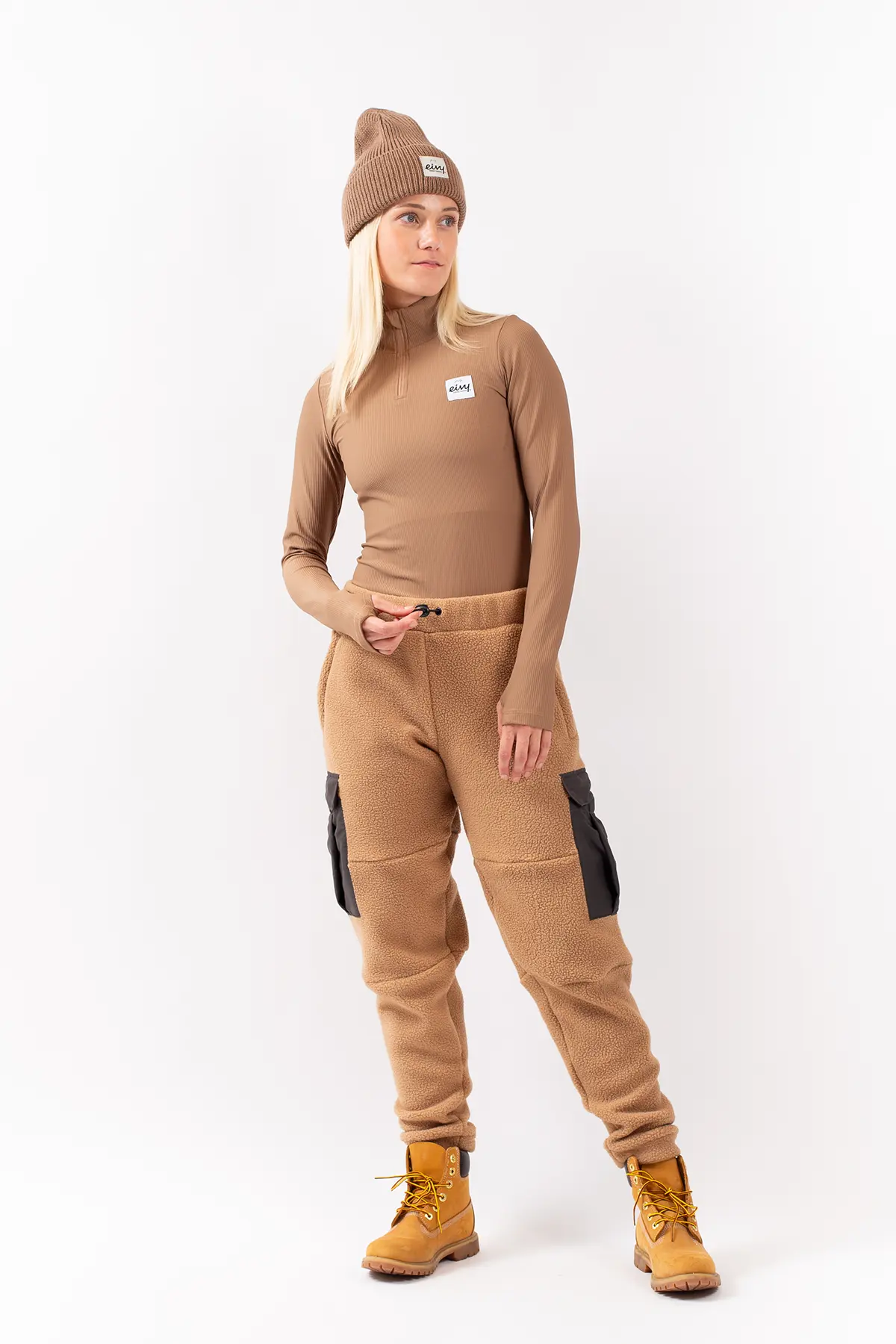 Cargo Sherpa Pants - Faded Coffee