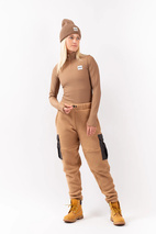 Cargo Sherpa Pants - Faded Coffee