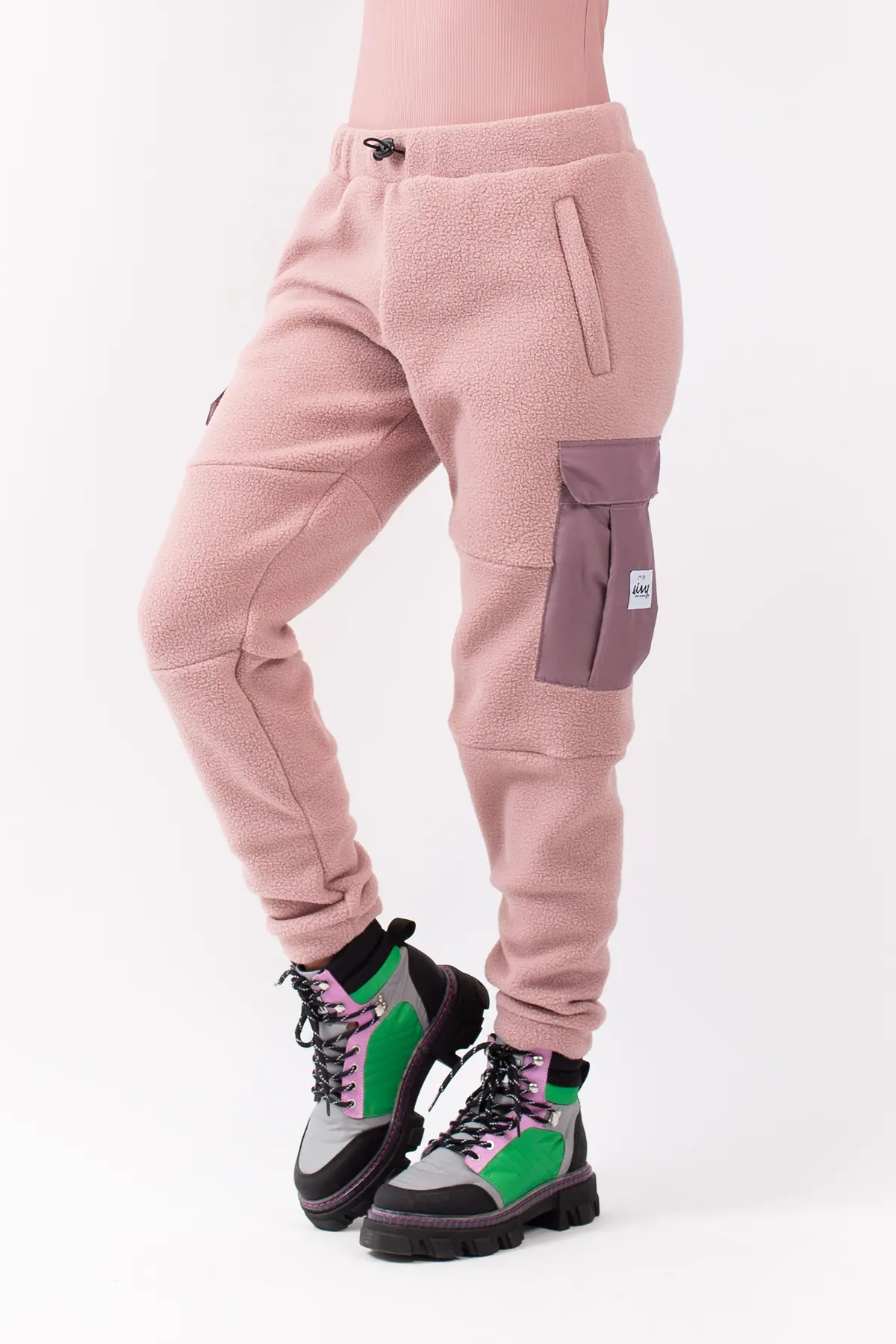 Cargo Sherpa Pants - Faded Woodrose | XXS