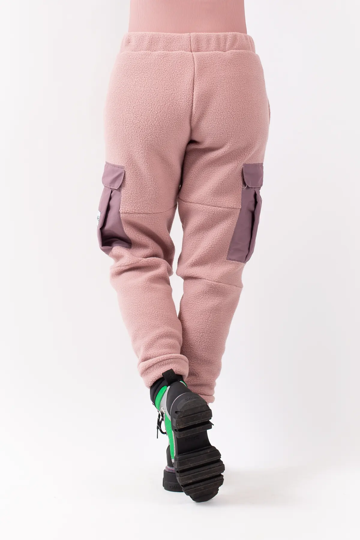 Cargo Sherpa Pants - Faded Woodrose | L