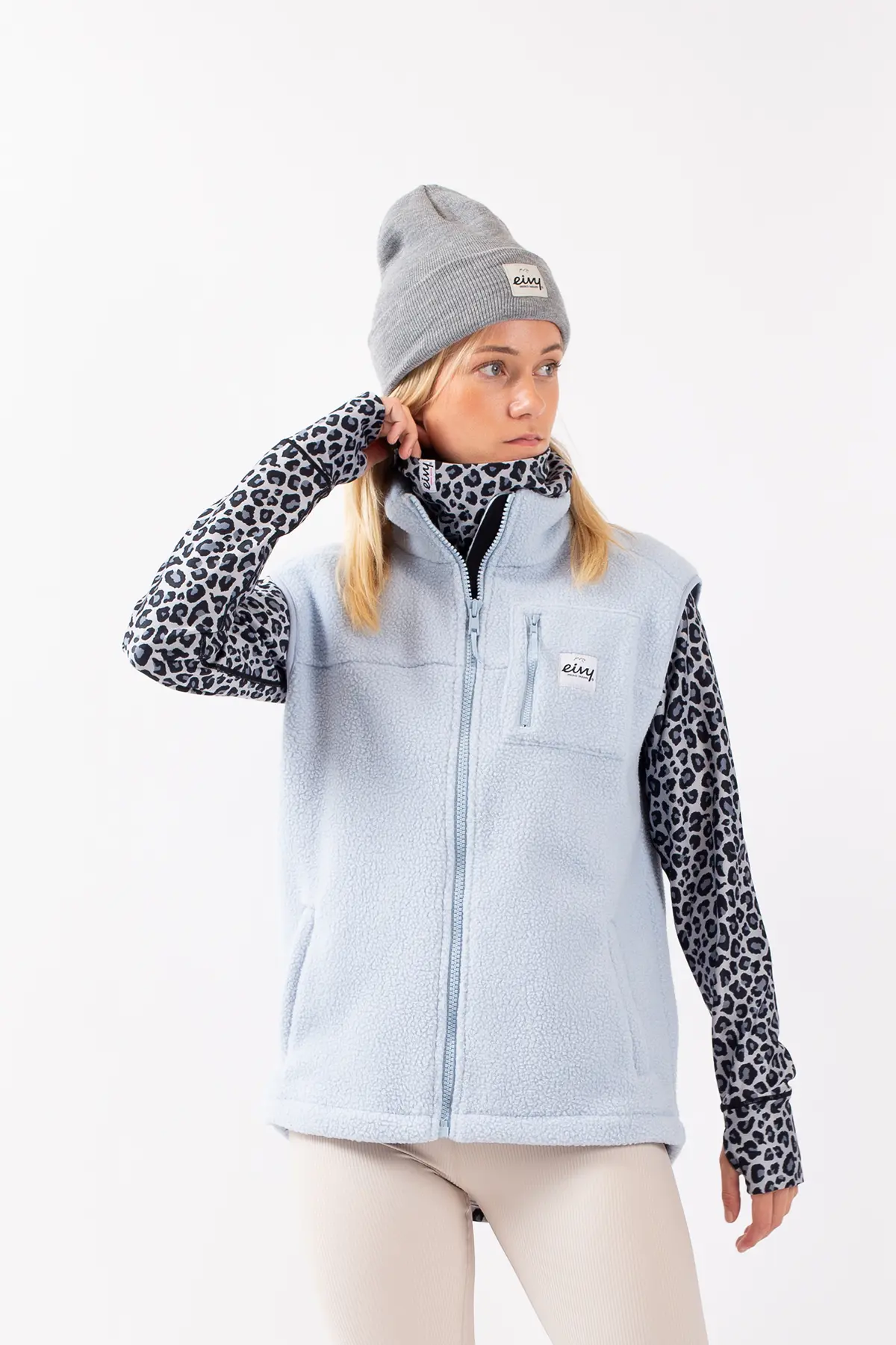 Lumberjackie Sherpa Vest - Faded Fog Lumberjackie Sherpa Vest - Faded Fog