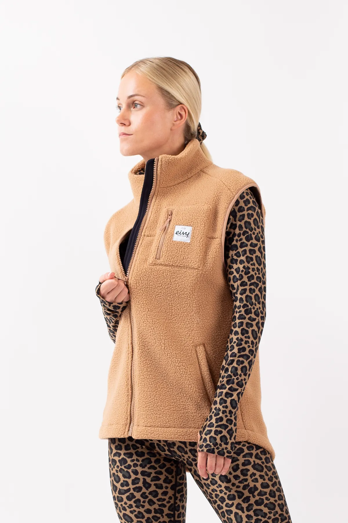 Lumberjackie Sherpa Vest - Faded Coffee | M