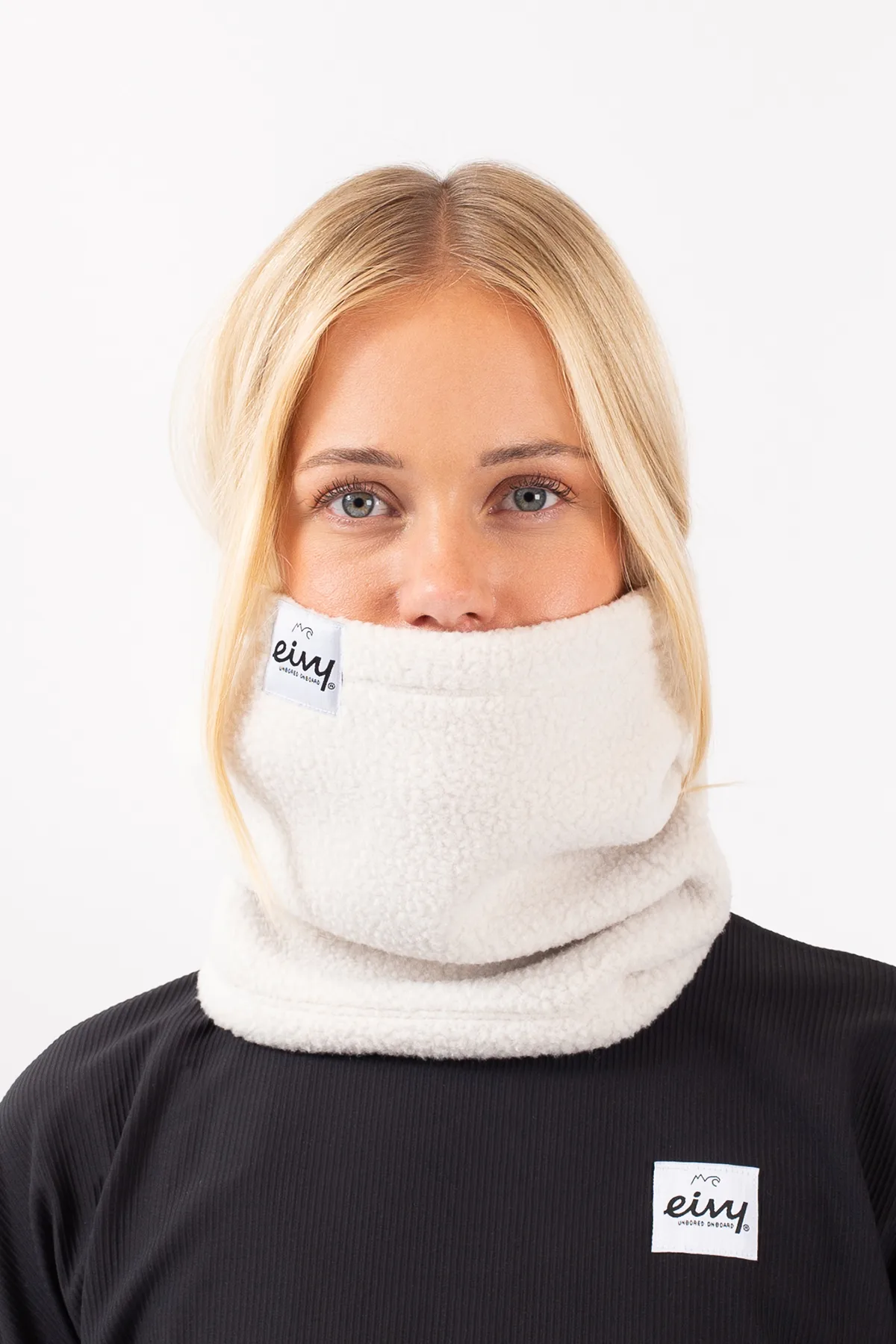 Adjustable Sherpa Neckwarmer - Faded Cloud