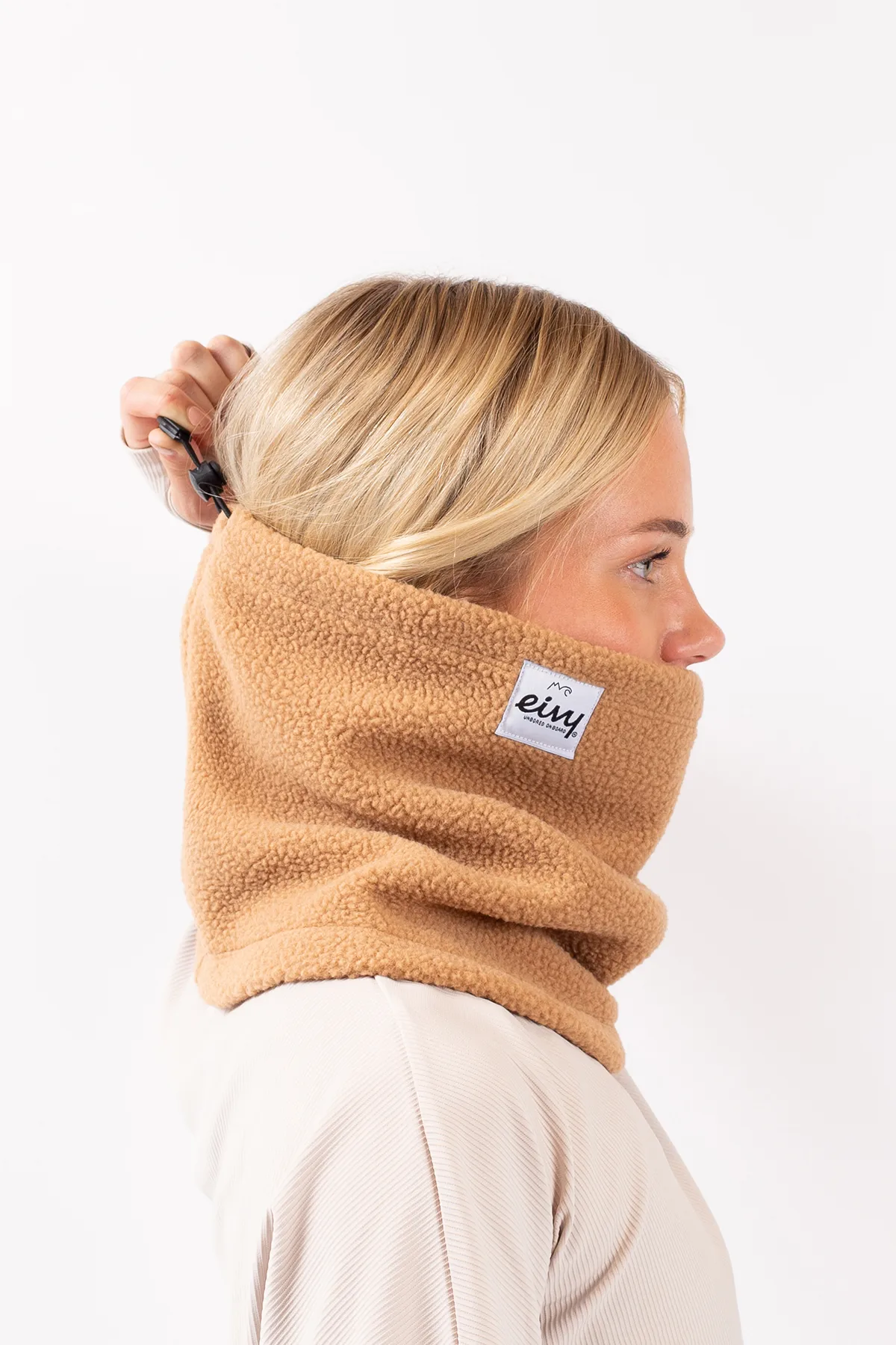 Adjustable Sherpa Neckwarmer - Faded Coffee Adjustable Sherpa Neckwarmer - Faded Coffee