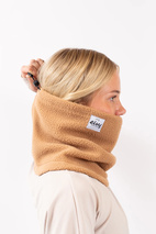 Adjustable Sherpa Neckwarmer - Faded Coffee