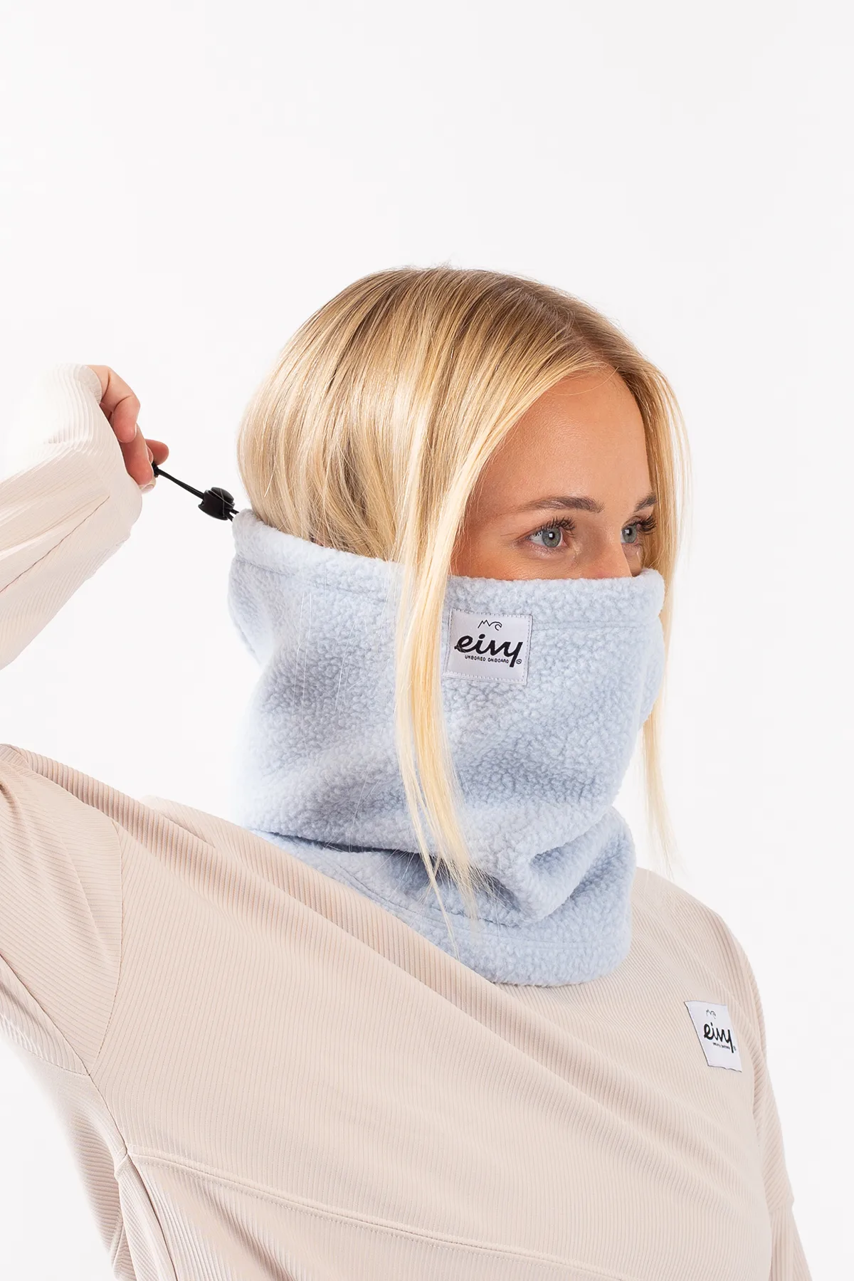 Adjustable Sherpa Neckwarmer - Faded Fog Adjustable Sherpa Neckwarmer - Faded Fog