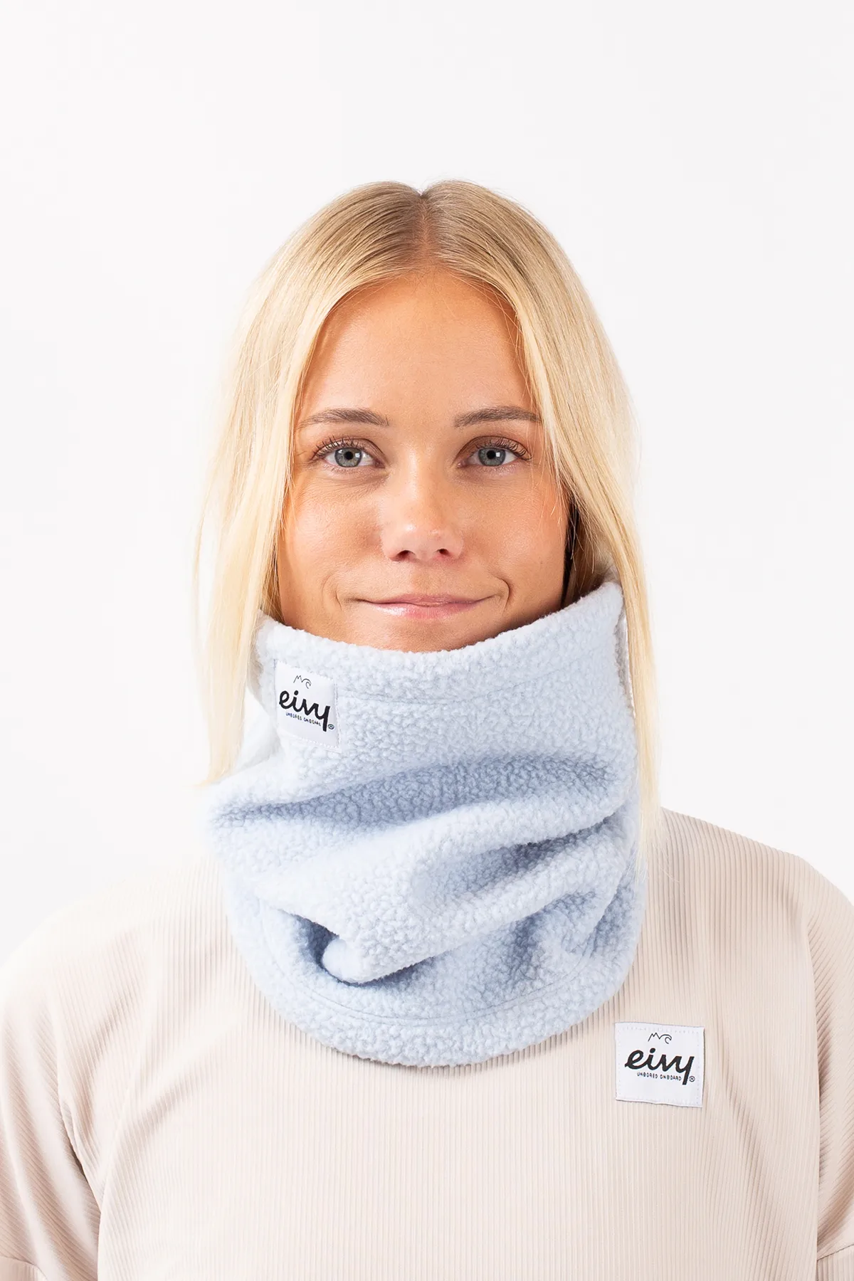 Adjustable Sherpa Neckwarmer - Faded Fog | One Size