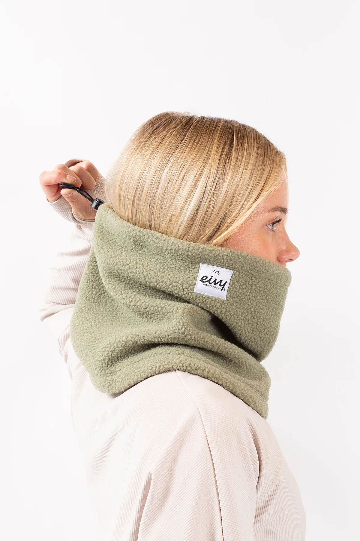 Adjustable Sherpa Neckwarmer - Faded Oak