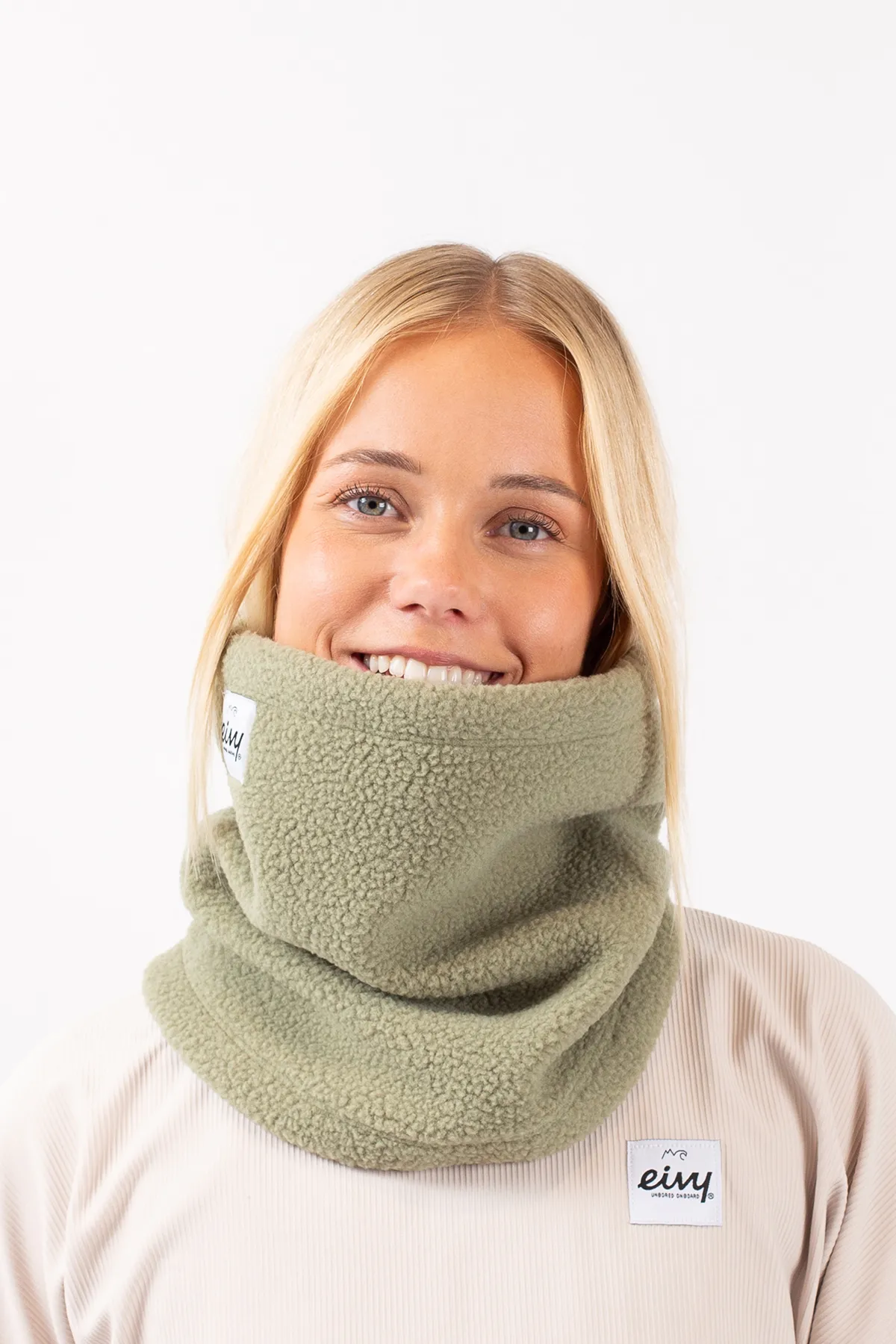 Adjustable Sherpa Neckwarmer - Faded Oak