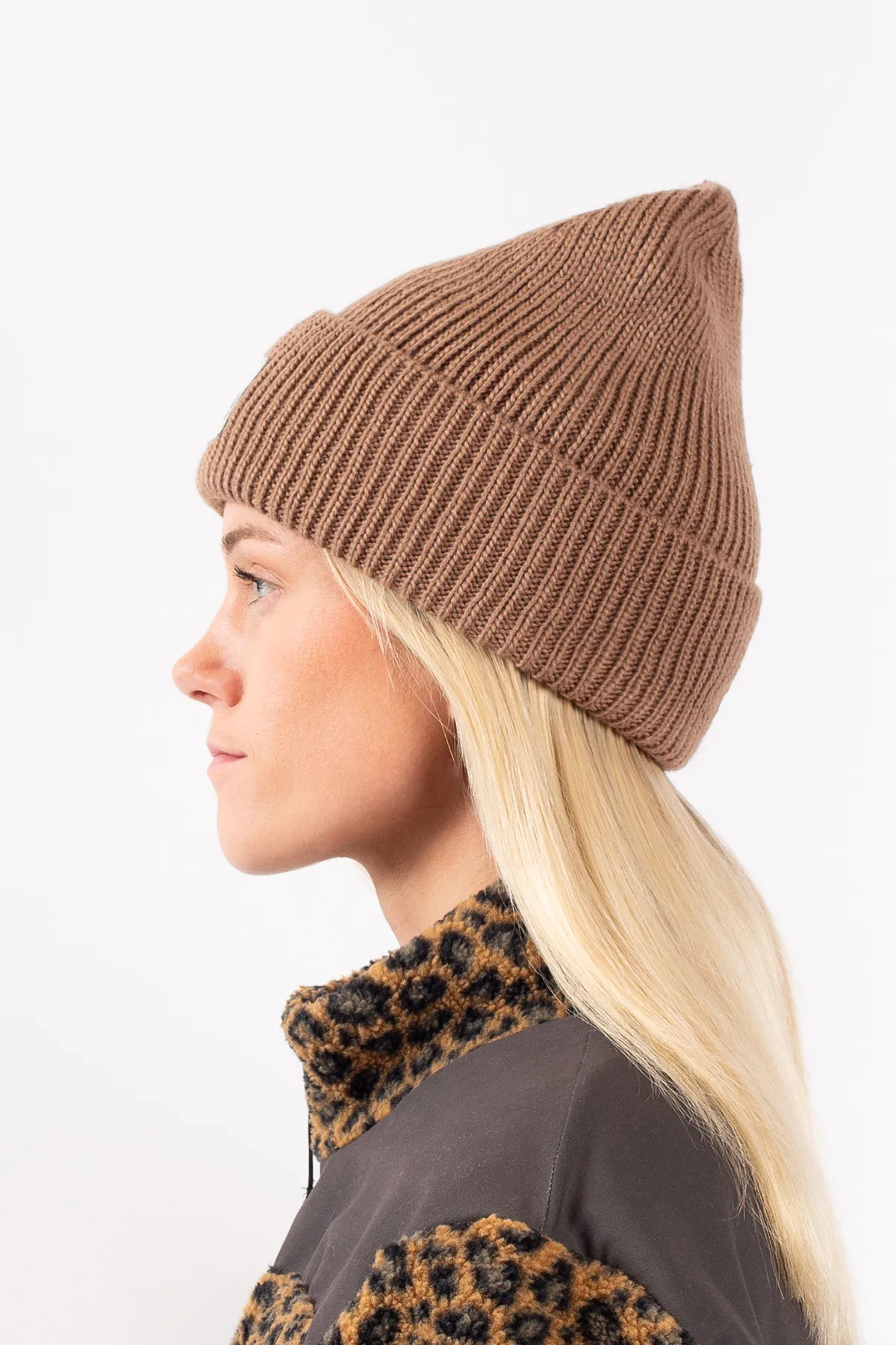 Easter Rib Wool Beanie - Faded Coffee | One Size